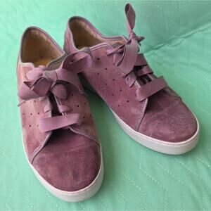 Women's 9 Vionic Keke Pink Suede comfort festival casual lace up leather